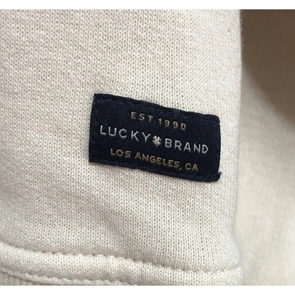 Lucky Brand Crewneck Sweatshirt Women's XL  Beige Pullover Venice Burnout NWOT - Picture 2 of 7
